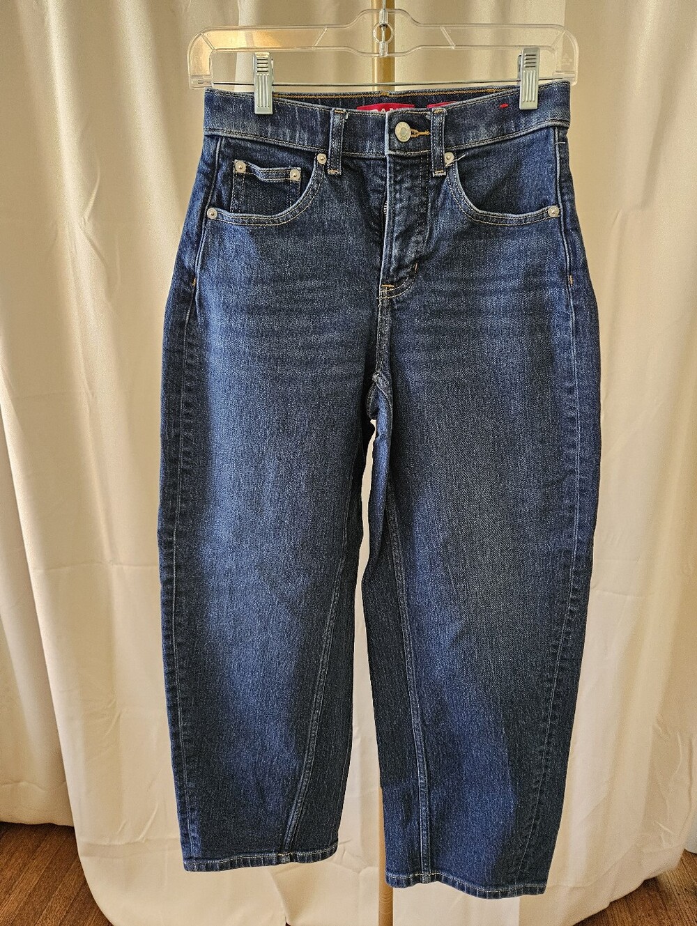 Spanx Dark Blue Wide Tapered Leg Jeans XS TP - Picture 2 of 5